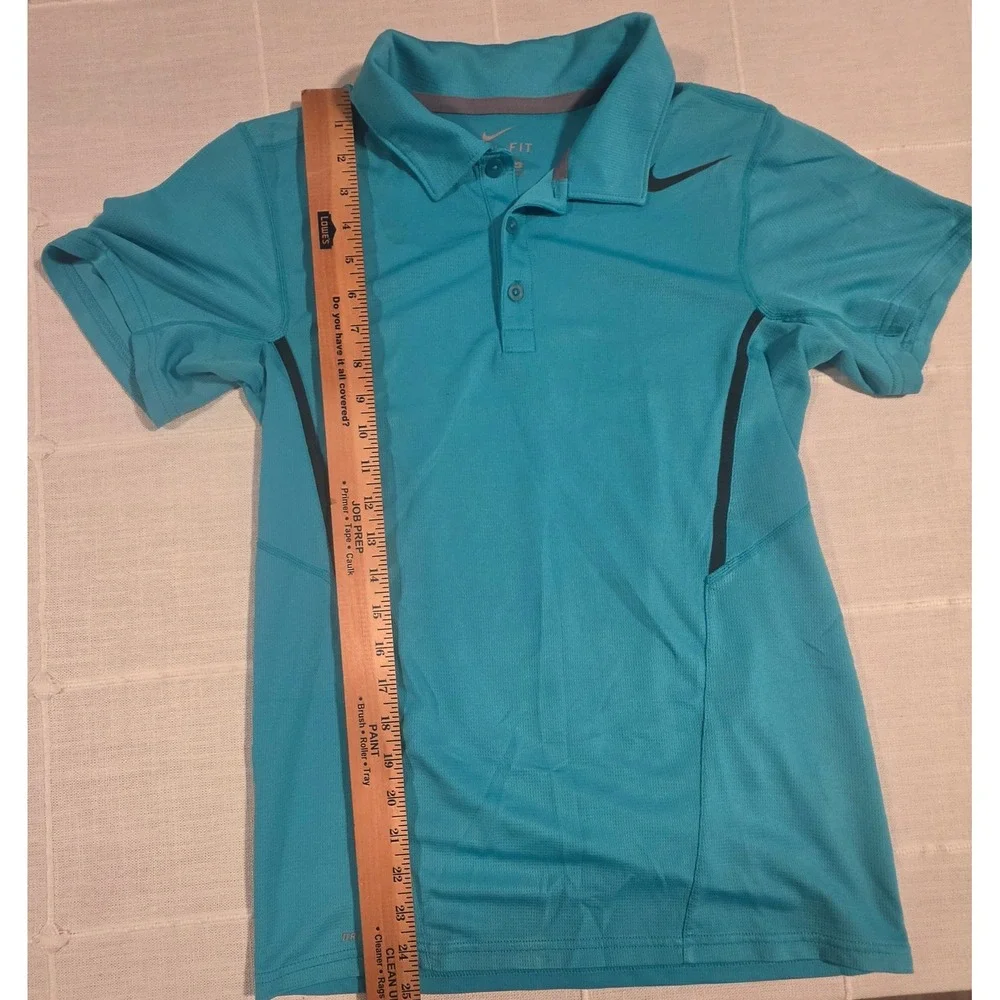 Nike Dri-FIT Polo Shirt Womens XS Teal Blue Short Sleeve Golf Tennis Top